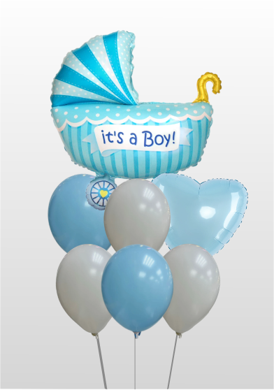 Фонтан Коляска голубая Фонтан Коляска голубая