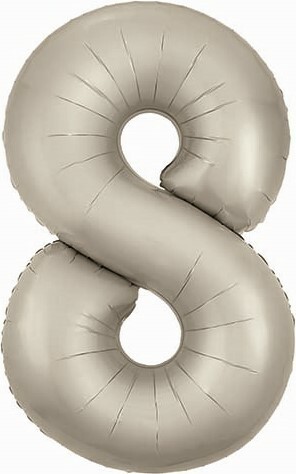 Цифра 8 бежевая
