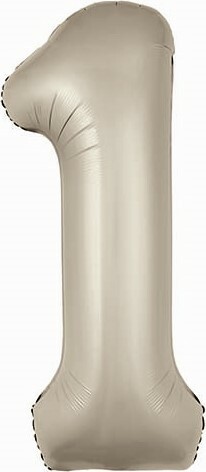 Цифра 1 бежевая Цифра 1 бежевая