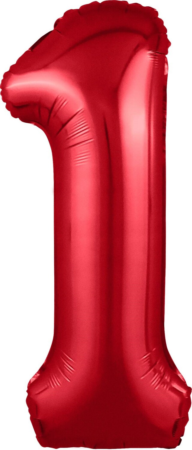 Цифра 1 красная