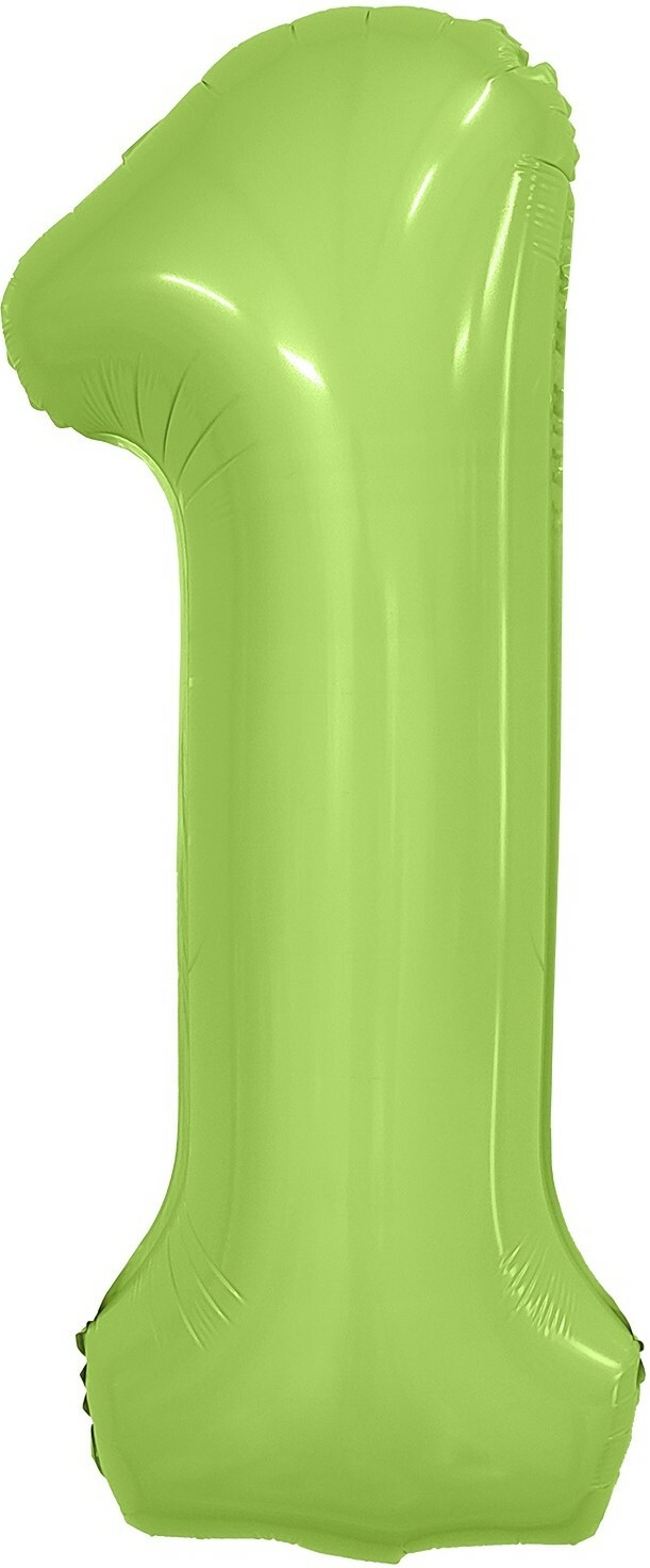 Цифра 1 салатовая