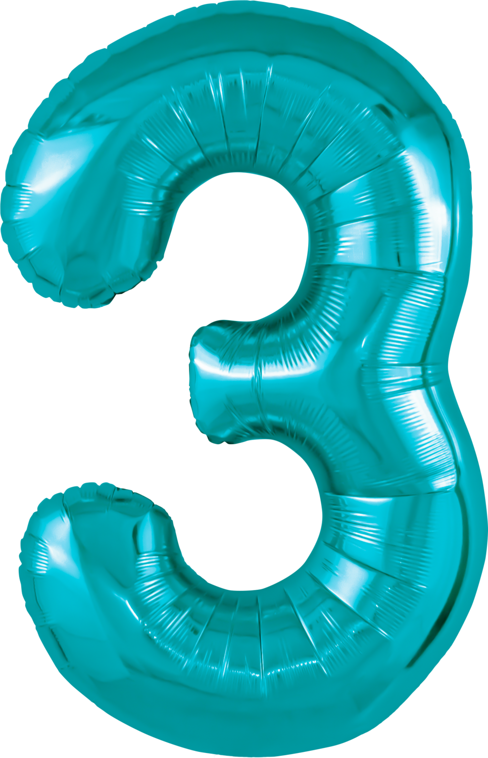 Цифра 3 бирюза