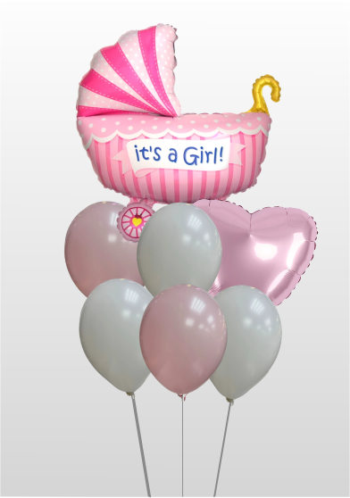 Фонтан Коляска розовая Фонтан Коляска розовая