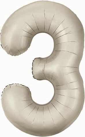 Цифра 3 бежевая