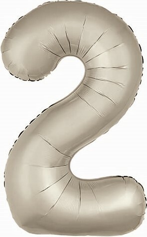 Цифра 2 бежевая