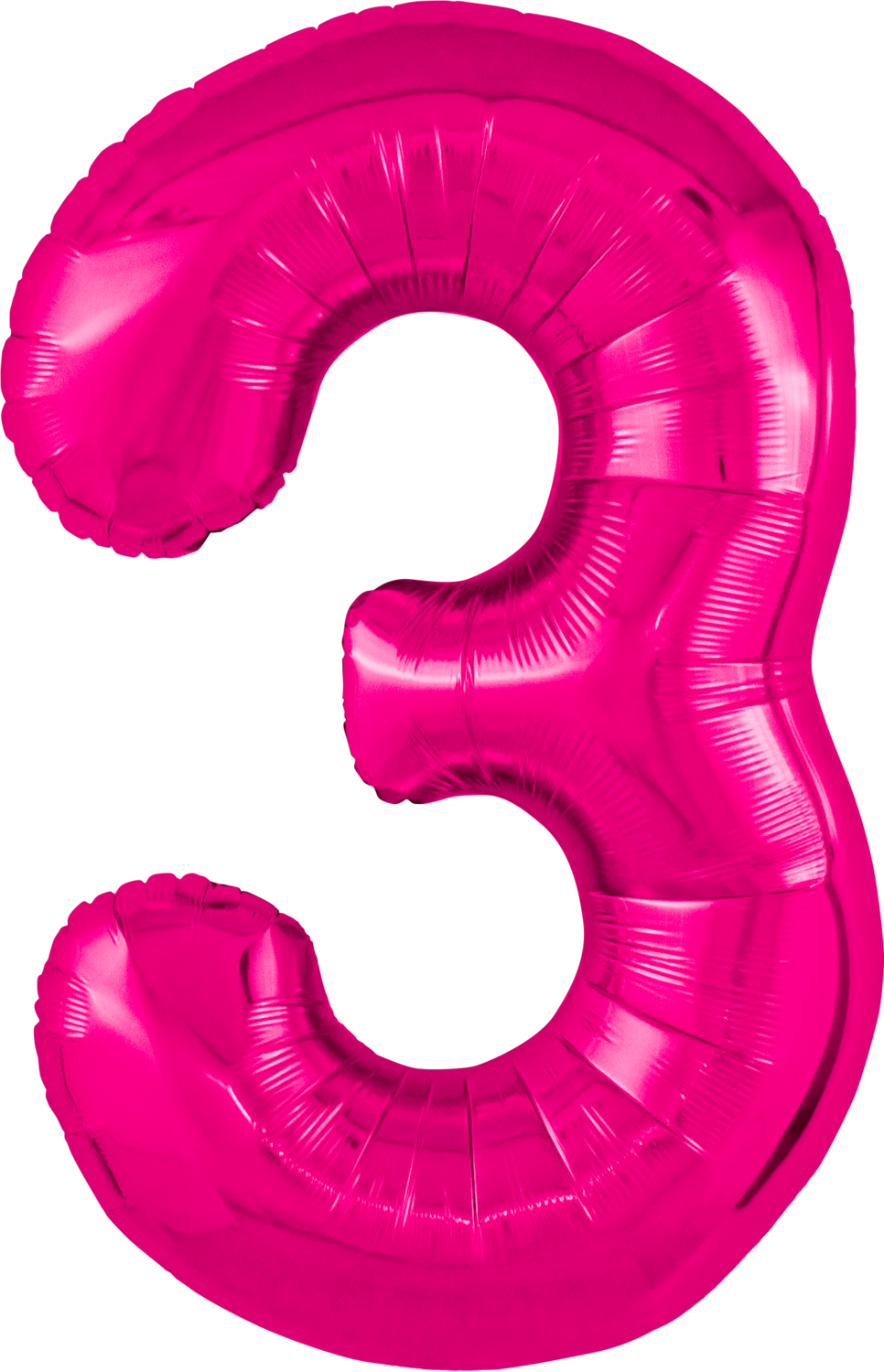 Цифра 3 фуксия